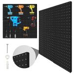 4 Pack Heavy Duty Black Metal Pegboard Panels