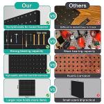 4 Pack Heavy Duty Black Metal Pegboard Panels