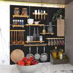 4 Pack Heavy Duty Black Metal Pegboard Panels