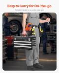 VEVOR 20.5-Inch Portable Metal Tool Box with Drawers