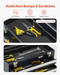 VEVOR 20.5-Inch Portable Metal Tool Box with Drawers