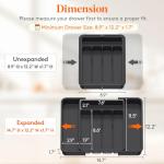 Expandable Kitchen Utensil Tray Organizer in Black
