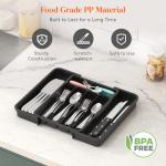 Expandable Kitchen Utensil Tray Organizer in Black