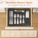 Expandable Kitchen Utensil Tray Organizer in Black