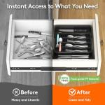 Expandable Kitchen Utensil Tray Organizer in Black
