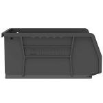 Stackable Plastic Storage Bins - 6-Pack, Black