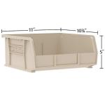 Stackable Plastic Storage Bins - 6-Pack, Black
