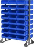 Stackable Plastic Storage Bins - 6-Pack, Black