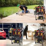 ElecVoztile Garage Tool Organizer Cart with Charging Station