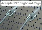 Metal Pegboard Organizer Tool Storage Kit, 4 ft