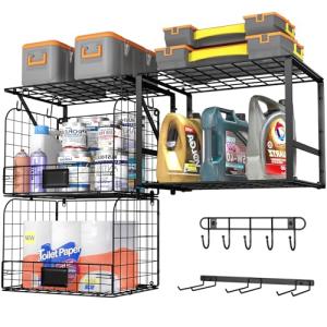 ThreeHio Heavy Duty Wall Mounted Garage Shelf