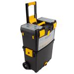 Rolling Tool Box with Wheels and Foldable Handle