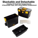 Rolling Tool Box with Wheels and Foldable Handle