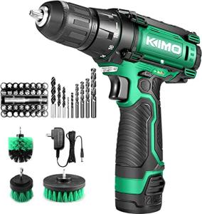 KIMO 12V Cordless Drill/Driver Kit with 48 Pieces