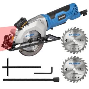G LAXIA Mini Circular Saw with Laser Guide