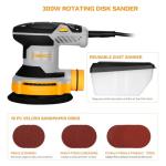 DEKOPRO 5" Random Orbital Hand Sander with Dust Box