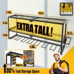 Power Tool Organizer with Charging Station and Rack