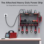 Wall-Mounted Power Tool Organizer with Charging Station