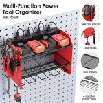 Wall-Mounted Power Tool Organizer with Charging Station