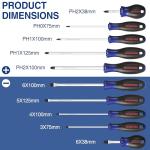 WORKPRO 10-Piece Magnetic Screwdriver Set with Pouch