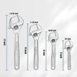 WORKPRO 4-Piece Chrome Adjustable Wrench Set