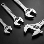 WORKPRO 4-Piece Chrome Adjustable Wrench Set