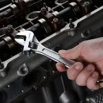 WORKPRO 4-Piece Chrome Adjustable Wrench Set