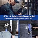 WORKPRO 2-Piece Adjustable Wrench Set, Wide Jaw