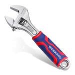 WORKPRO 6-Inch Adjustable Wrench with Anti-Slip Grip