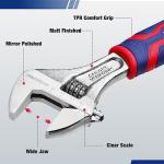 WORKPRO 6-Inch Adjustable Wrench with Anti-Slip Grip