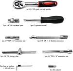 Egofine 46-Piece Socket Ratchet Wrench Set