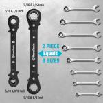 DURATECH 4-in-1 Ratcheting Wrench Set - 2 Pieces