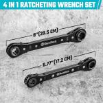 DURATECH 4-in-1 Ratcheting Wrench Set - 2 Pieces