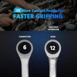 DISEN 10-Piece Ratcheting Wrench Set with Organizer