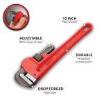 Performance Tool 10-Inch Heavy-Duty Adjustable Pipe Wrench