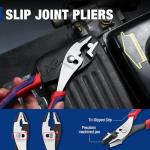 WORKPRO 8” Slip Joint Pliers with Soft Grip