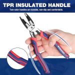 WORKPRO 6-in-1 Linesman Pliers with Wire Cutter