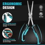 DURATECH 2PCS Long Reach Needle Nose Pliers Set