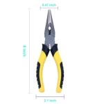8-Inch Heavy-Duty Needle Nose Pliers with Grip