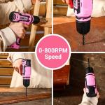 DEKOPRO 12V Cordless Electric Drill Set for Women