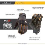Wells Lamont FX3 Touchscreen Work Gloves - Medium