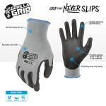 Gorilla Grip Work Gloves, Maximum Grip, 5 Pairs