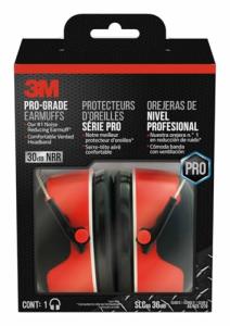 3M Pro-Grade Adjustable Ear Muffs, NRR 30 dB