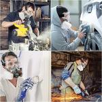 Reusable Half Face Respirator Mask with Safety Glasses