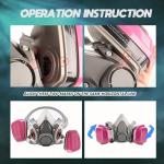 Half Face Respirator Mask with Filters for Safety