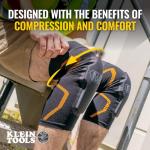 Klein Tools Knee Pad Compression Sleeve, Black, S/M