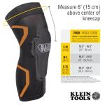 Klein Tools Knee Pad Compression Sleeve, Black, S/M