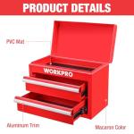 WORKPRO Metal Mini Tool Box with Drawers