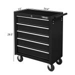 TUFFIOM 5-Drawer Rolling Tool Chest with Lock