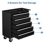 TUFFIOM 5-Drawer Rolling Tool Chest with Lock